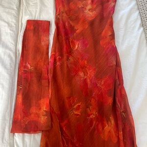 Peppermayo Red Floral Maxi Dress